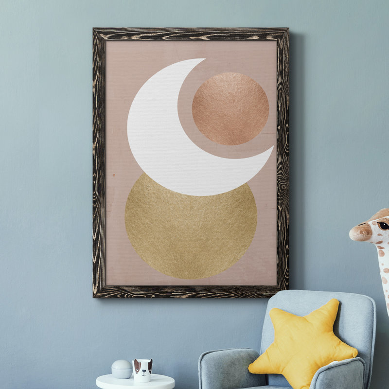 Lunar Mystic - Peinture sur toile encadrée, H 44 po x l 31 po x P 1 po, Cadre noir