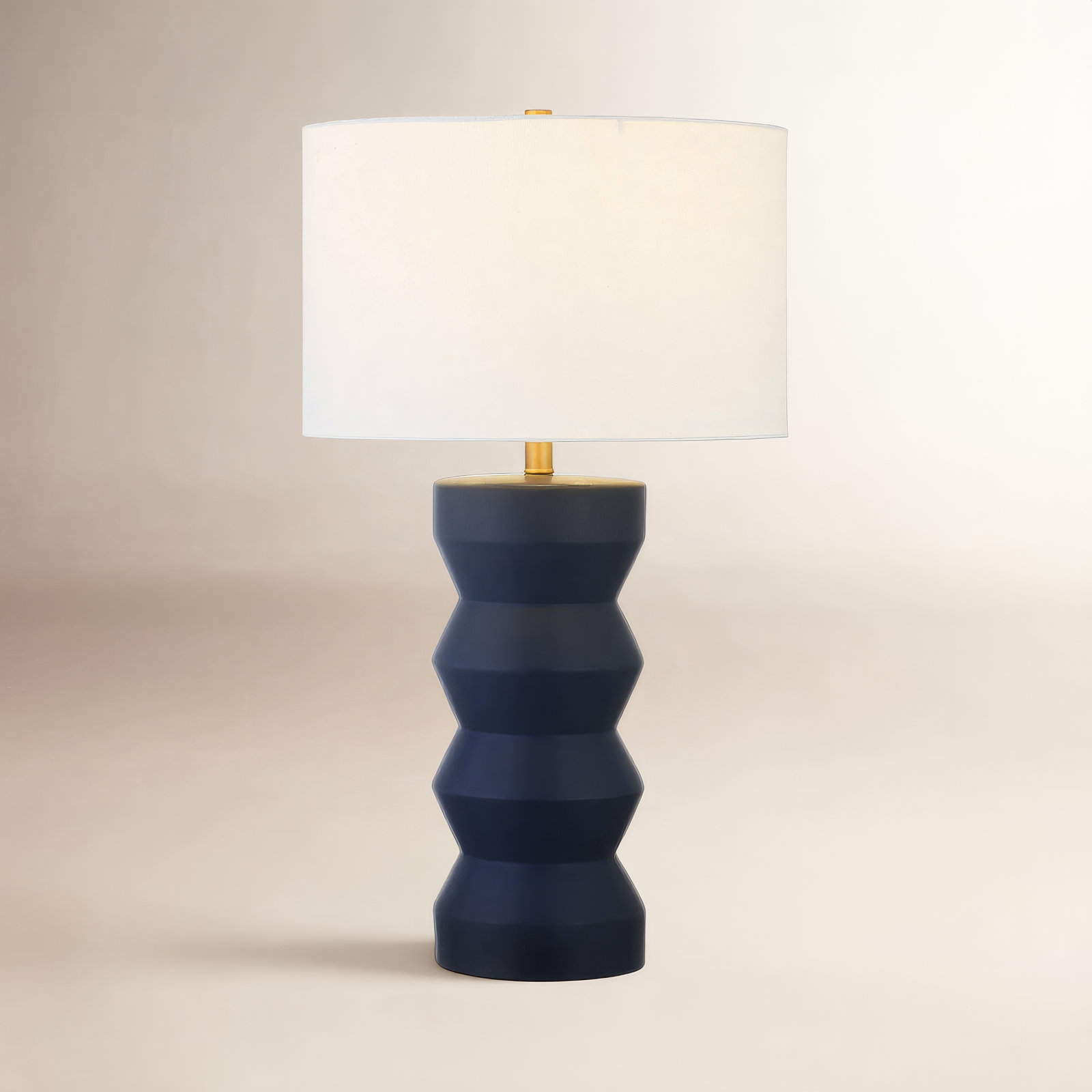 Dublin Ceramic Table Lamp, Matte Navy