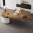 78.74"Luxurious and high-end custom-shaped solid wood executive desk-844433490