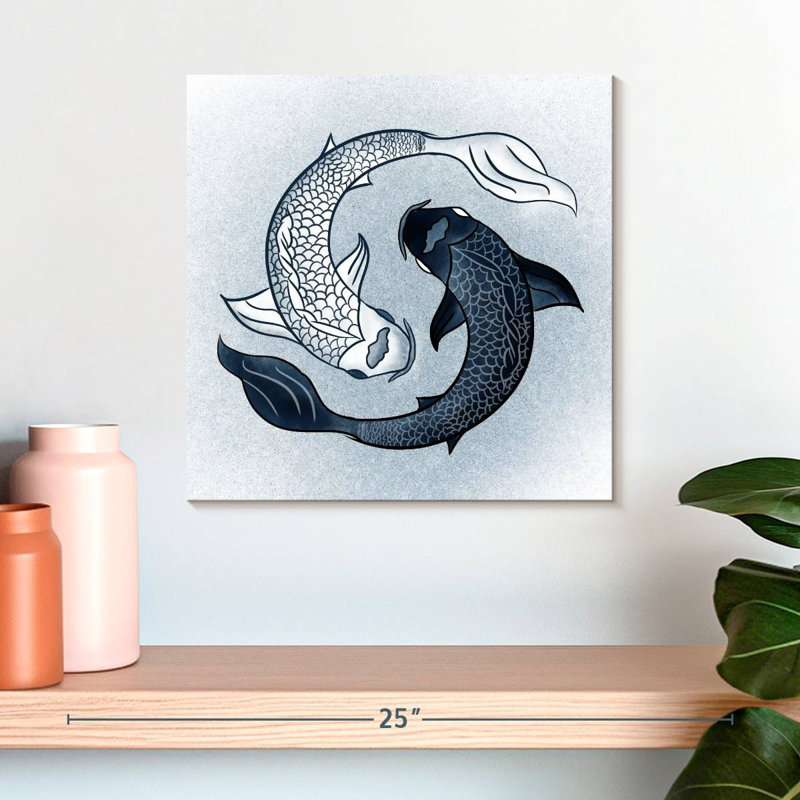 Brampt Yin Yang Fish, 16" H x 16" W
