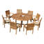 Leveb Outdoor 9 - Piece Teak Dining Set-1413991353-1413991347