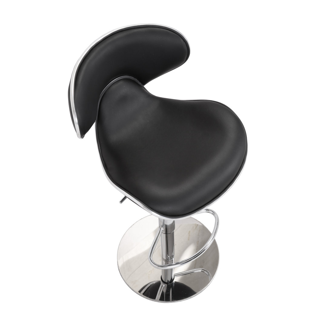 Basnight Swivel Upholstered Counter Stool with Metal Frame