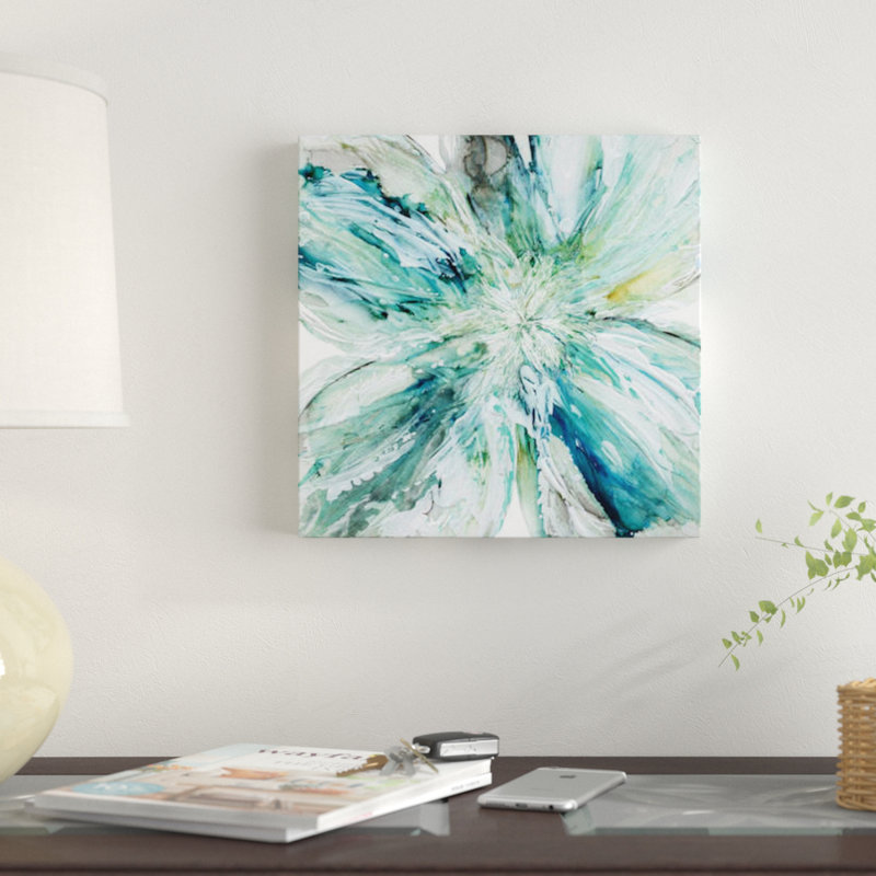 « fleur bursts », reproduction sur toile, H 12 po x l 12 po x P 1,5 po, Toile tendue, Pas de tapis
