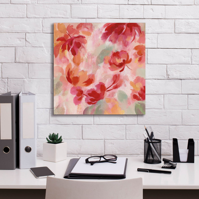 «Spring Galore III» par Silvia Vassileva, art mural sur toile, H 18 po x l 18 po x P 0,5 po