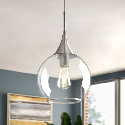 1 - Light Single Pendant With Clear Glass