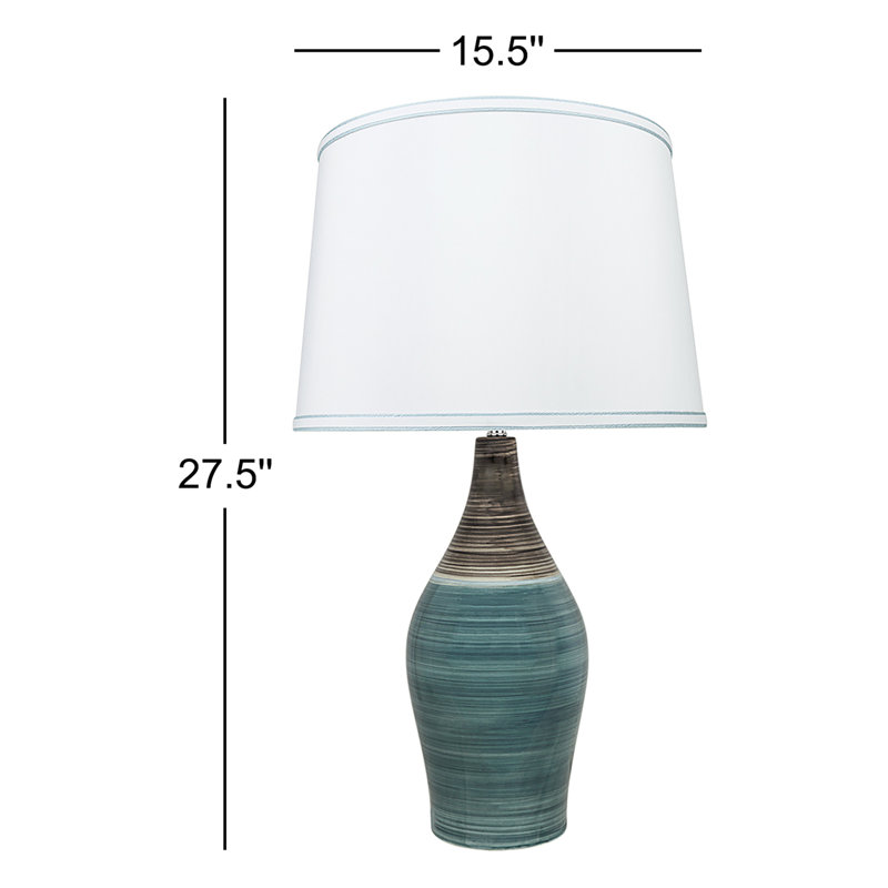 Ensemble de lampes de table brun / bleu sarcelle 27,5 po Fazila
