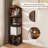 2 Compartment Storage Organizer, DIY Variable Stackable Wood And Metal Cube Shelves, Brown