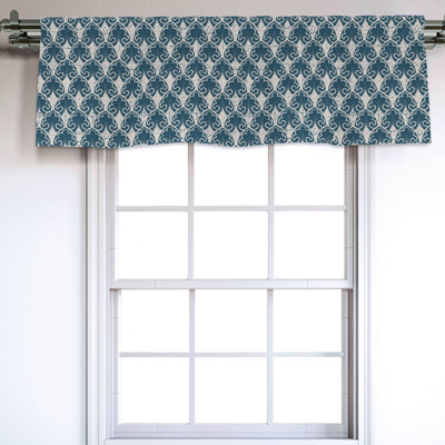 Sateen Ikat Ruffled Window Valance