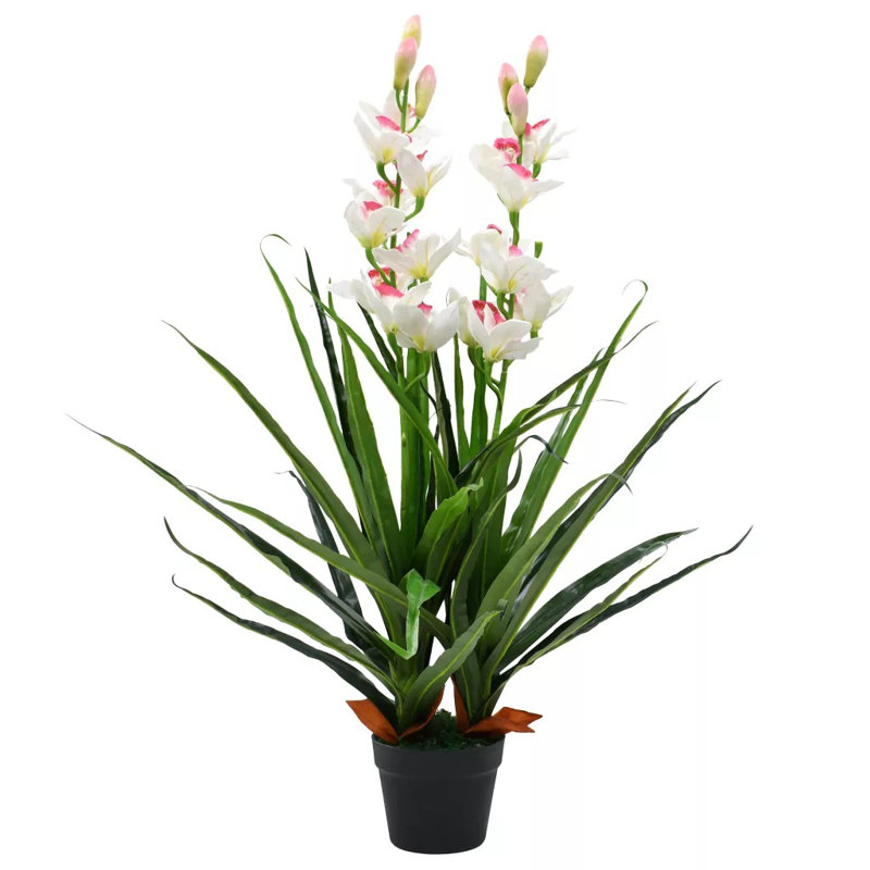 100cm Faux Flowering Plant in Pot