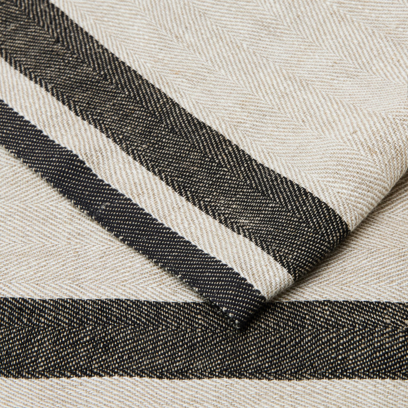 Torchon Gordes - Anthracite/Naturel - 51 x 76 cm, Charcoal/Natural