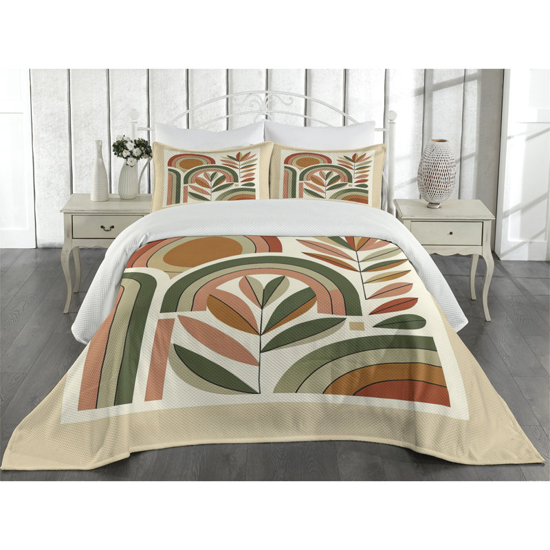 Polyester Floral Coverlet, King Coverlet + 2 Standard Shams