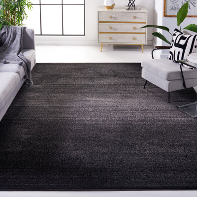 Tapis noir en polypropylène tissé à la machine Diez