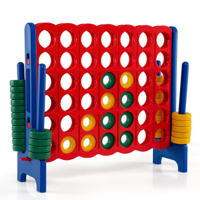 Jumbo 4-to-Score Game with 42 Rings for Kids & Adults