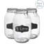 Argon Tableware - Glass Storage Jars with Labels - 3 Litre - Set of 6-768309553
