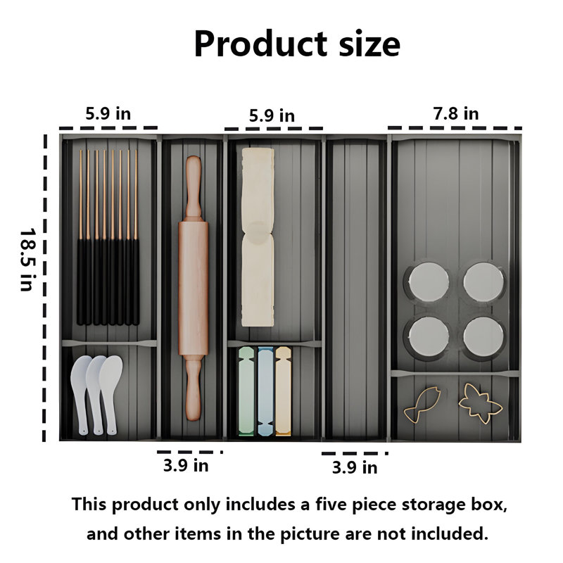Efficiently Organize Your Kitchen With The Versatile Kitchen Drawer Organizer Divider Cutlery Utensil Storage Tray!(5-Piece Set With A Net Depth Of = 470MM And A Net Width Of = 700MM)