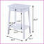 Table basse blanche de style chalet pour le salon, peu encombrante avec tiroir et amp; Tablette-766383674