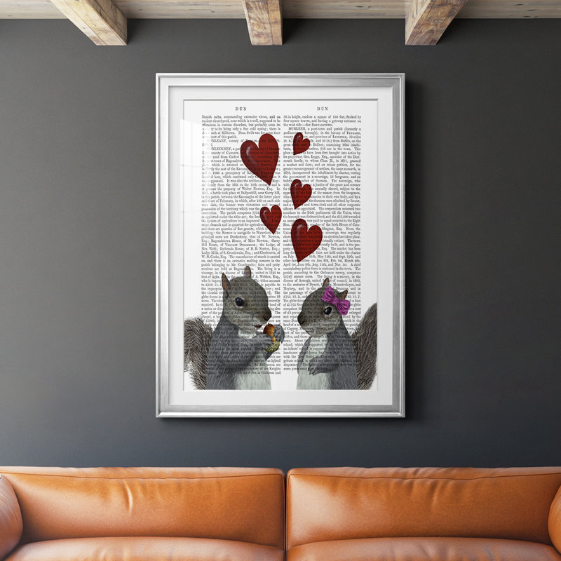 " Squirrel Love ", 30.5" W x 42.5" H, Silver