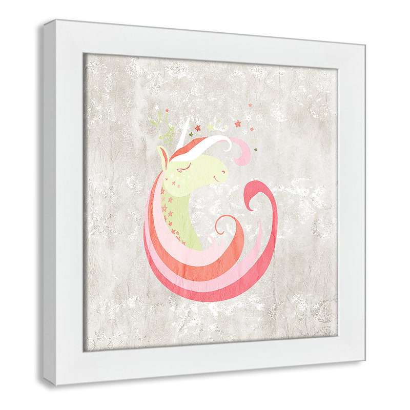 Décoration murale 1 enfant dreaming, H 12 po x l 12 po x P 0,63 po, Cadre blanc