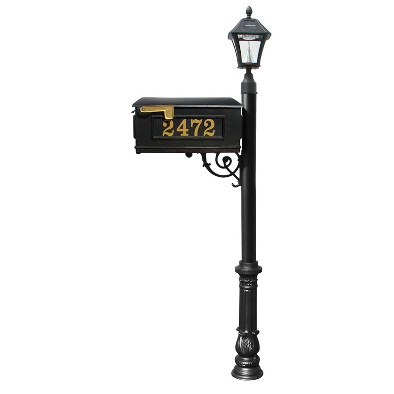 Poteau décoratif encastré 72 po H Lewiston, Noir, Oui