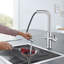 Blue Pull Out Single Handle Kitchen Faucet with Accessories-44218805