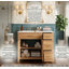 Armoire de rangement de salle de bain moderne en bois de 36 pouces avec lavabo, base en bois massif avec quincaillerie à fermeture en douceur et pieds réglables