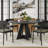 Round Dining Table for 4-7 People, Modern Wood Kitchen Table with Sturdy Metal Base, Large Round Dinner Table for Dining Room, Easy Assembly-409750285