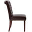 Chaise parsons à dossier roulé et garniture cloutée Hercules-1139472098-1158273402