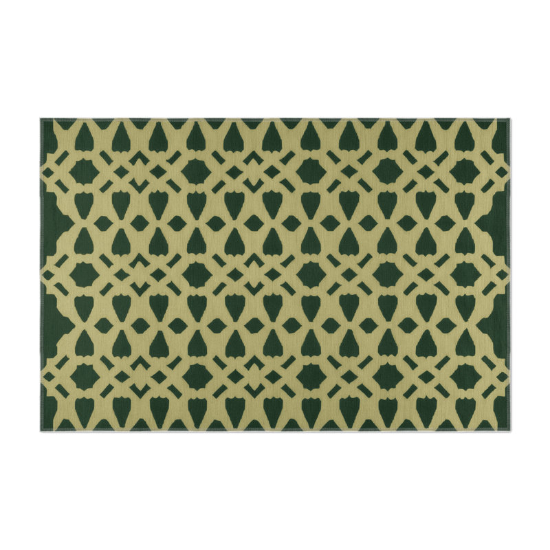Trellis Brown Indoor and Outdoor Area Rug, Rectangle 4' x 6'