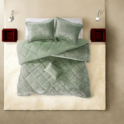 Ensembles de literie en velours luxueux, matelassage en polyester, style moderne pour la maison