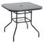 Hebbville Square Metal Outdoor Bistro Table With Umbrella Hole , 80cm cm W 80cm cm D
