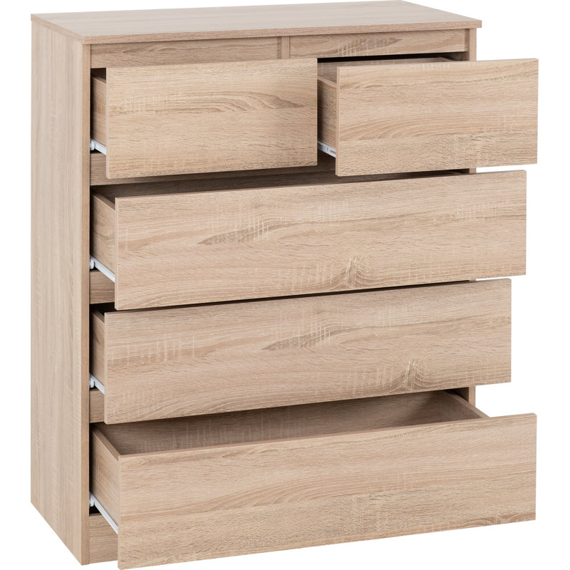 80cm W 5 - Drawer Chest of Drawers, Oak