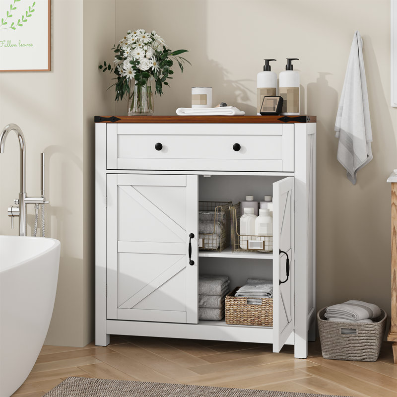 Armoire de rangement Farmhouse avec tiroir et tablette réglable