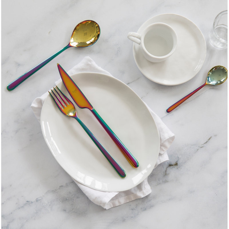 Linea 7 - Piece Stainless Steel Hostess Set, Ice Gold