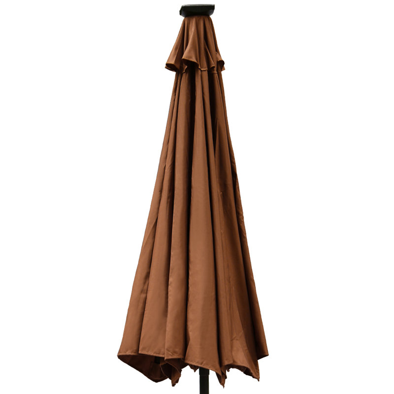 Antibes 2.7m Traditional Parasol with Lights, Coffee