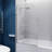 Vensea Series 30 in. by 55 in. Frameless Hinged Tub Door in Brushed Nickel-50266323