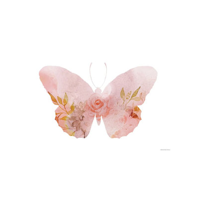 Meadow Flora Butterfly by Bluebird Barn - Wrapped Canvas Gallery-Wrapped Canvas Giclée