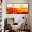 «Scenic & Cityscapes Autumn Leaves Flowing Field Art», ensemble de 3 impressions sur toile