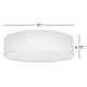 Armande Single Light Linen LED Flush Mount