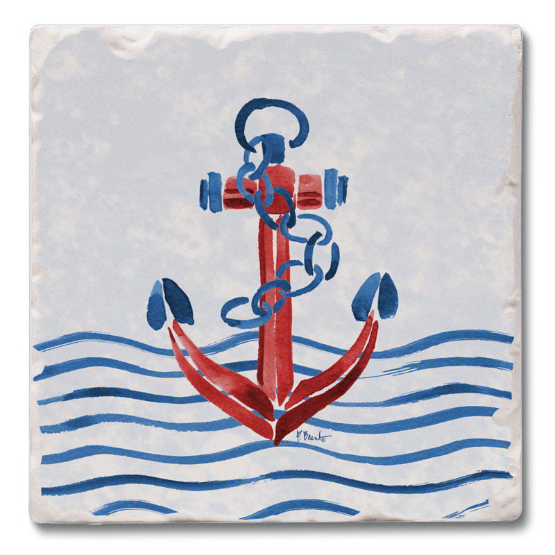 Sous-verre Nautical Anchor