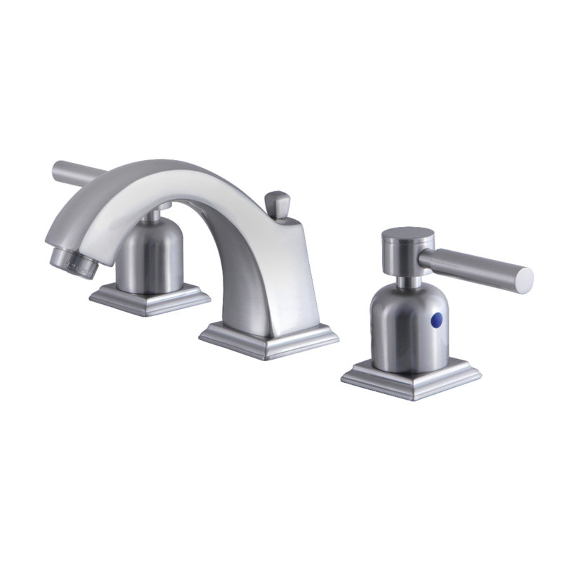 Robinet de salle de bain espacé Kingston, Nickel brossé