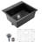 25 Inch Granite Kitchen Sink Top Mount Single Bowl Drop-In Basin For RV Bar