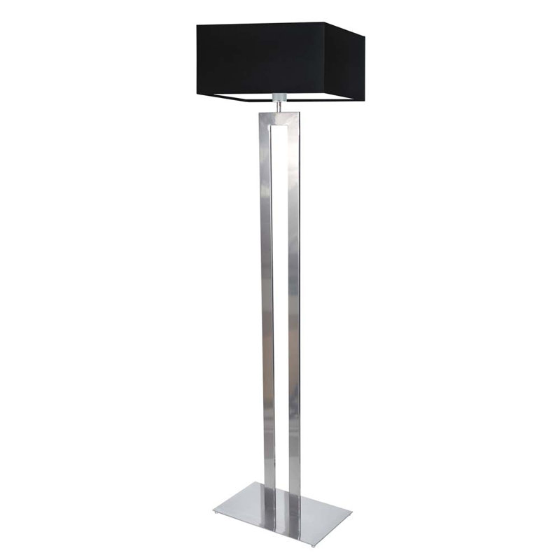 Arsh 161cm Traditional Floor Lamp, Silver, Black