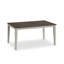 Table de salle à manger rectangulaire 59,1 "avec pieds arrondis et structure en bois d'hévéa Badgery