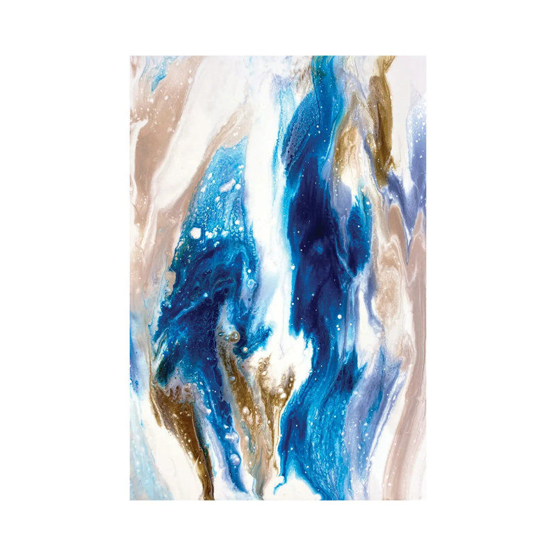 Sapphire Wave - Print on Canvas, 30.48 cm H x 45.72 cm W, Wrapped Canvas