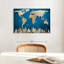 «Ocean Blue World Map», reproduction sur toile tendue-2036024723