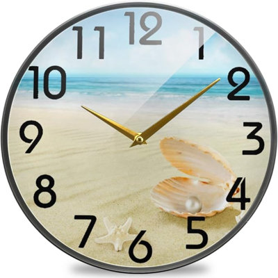 Horloge murale Naanle Seashell Wirh Pearl