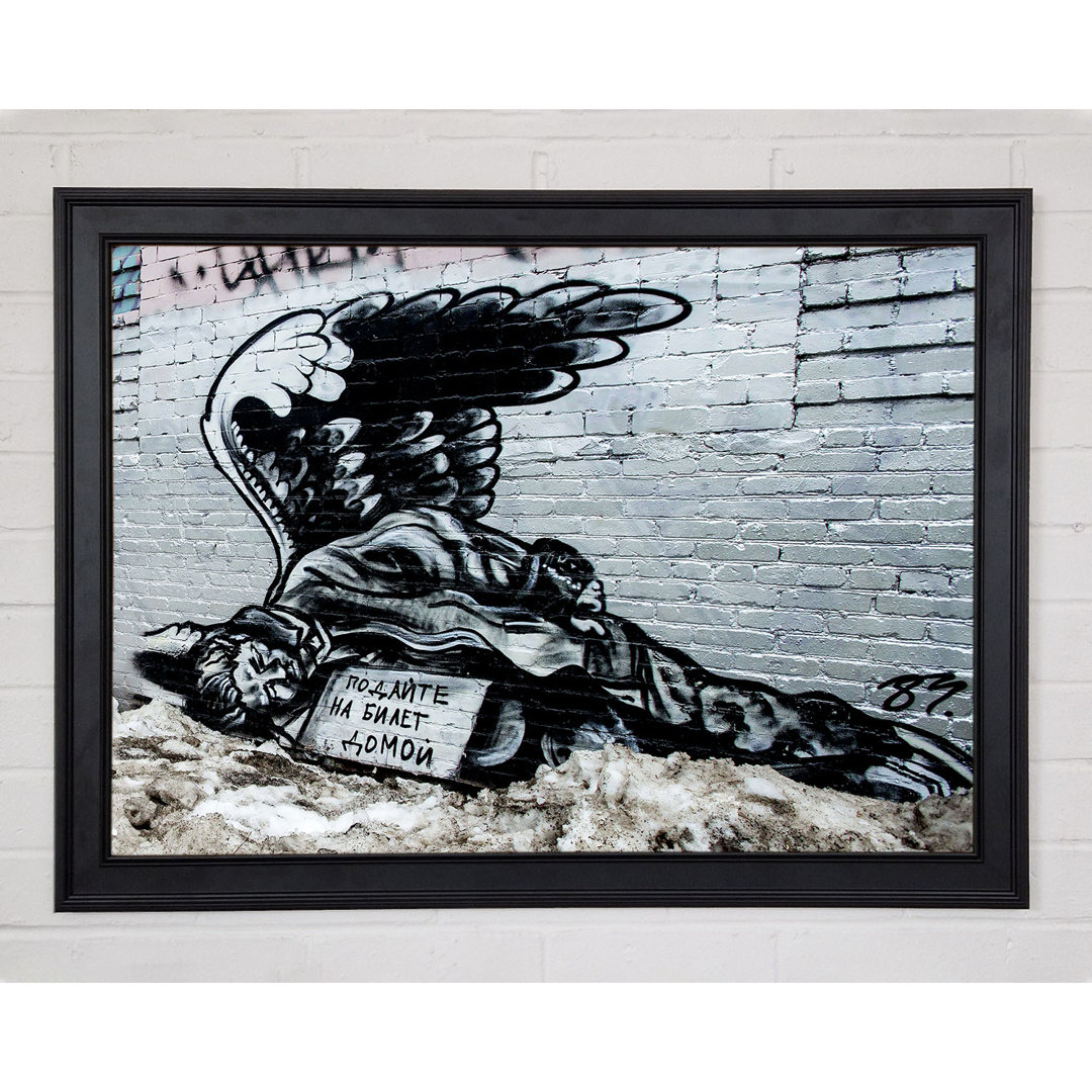 Gerahmtes Leinwandbild Russian von Banksy