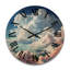 Horloge murale en bois massif Lyuda-1081336310