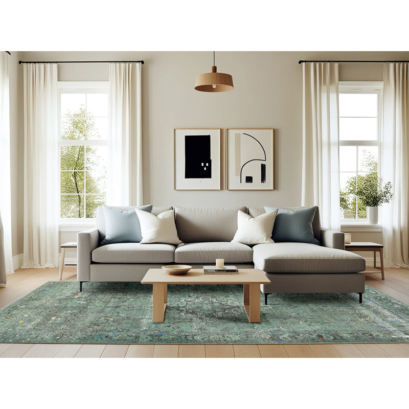 Mckaila Oriental Indoor Rug, Rectangle 6' x 9'