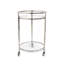 Blake Stainless Steel and Glass Bar Cart